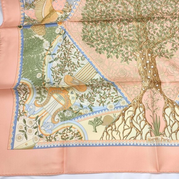 HERMES Black Silk Scarf - Picture 7 of 9